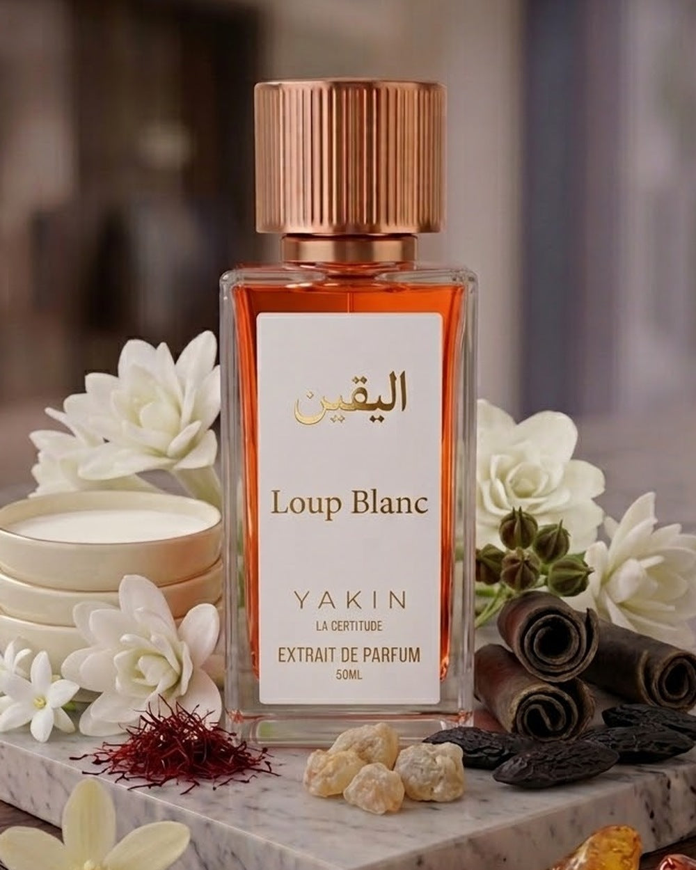 Flacon YAKIN Loup Blanc – extrait de parfum 50 ml, Insp by Blanche Bête