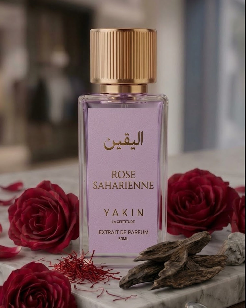 Flacon YAKIN Rose Saharienne – extrait de parfum 50 ml, Insp by Les Sables Roses